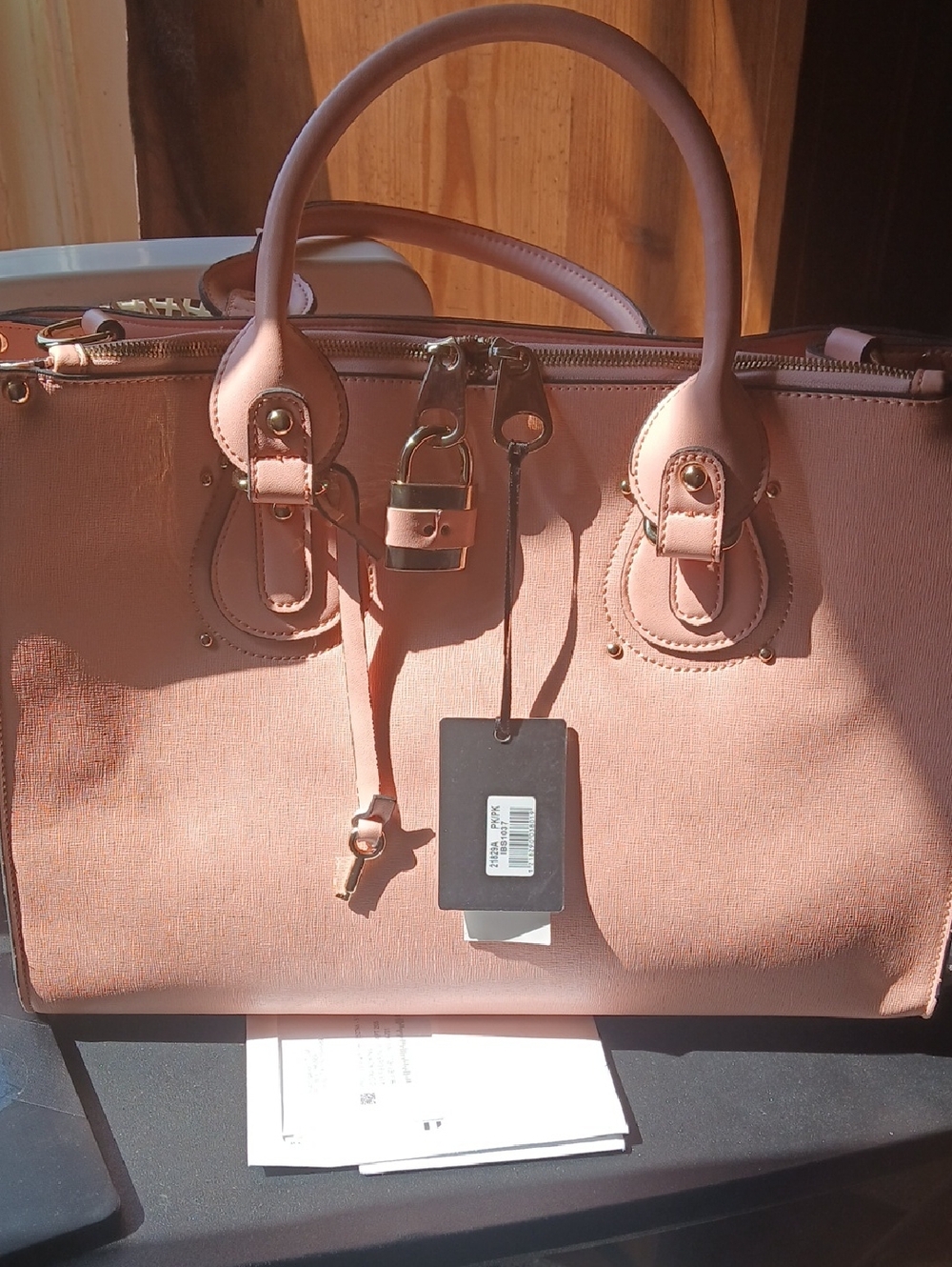 Elegant Blush Pink Structured Satchel - Designer Style